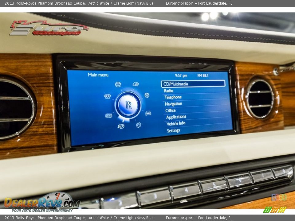 2013 Rolls-Royce Phantom Drophead Coupe Arctic White / Creme Light/Navy Blue Photo #53