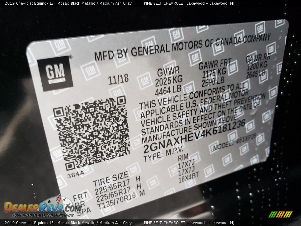 2019 Chevrolet Equinox LS Mosaic Black Metallic / Medium Ash Gray Photo #9