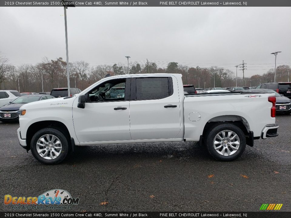 Summit White 2019 Chevrolet Silverado 1500 Custom Crew Cab 4WD Photo #3