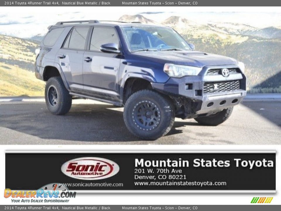 2014 Toyota 4Runner Trail 4x4 Nautical Blue Metallic / Black Photo #1