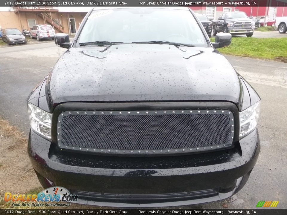2012 Dodge Ram 1500 Sport Quad Cab 4x4 Black / Dark Slate Gray Photo #8