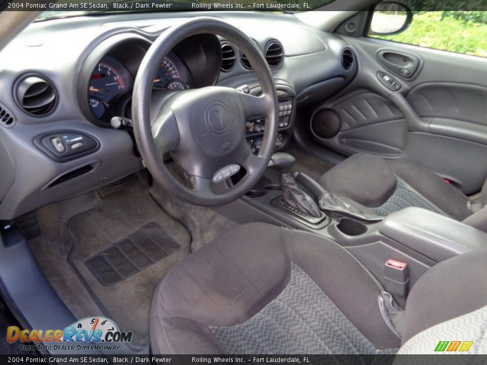 2004 Pontiac Grand Am SE Sedan Black / Dark Pewter Photo #12