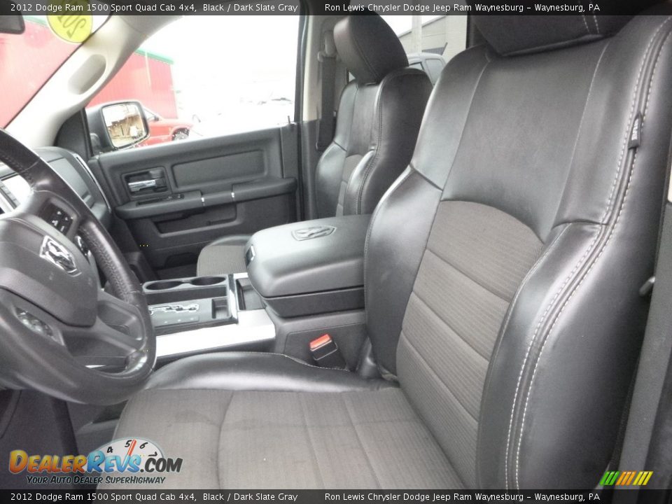 2012 Dodge Ram 1500 Sport Quad Cab 4x4 Black / Dark Slate Gray Photo #14
