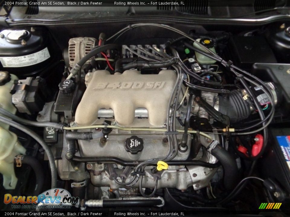 2004 Pontiac Grand Am SE Sedan Black / Dark Pewter Photo #20