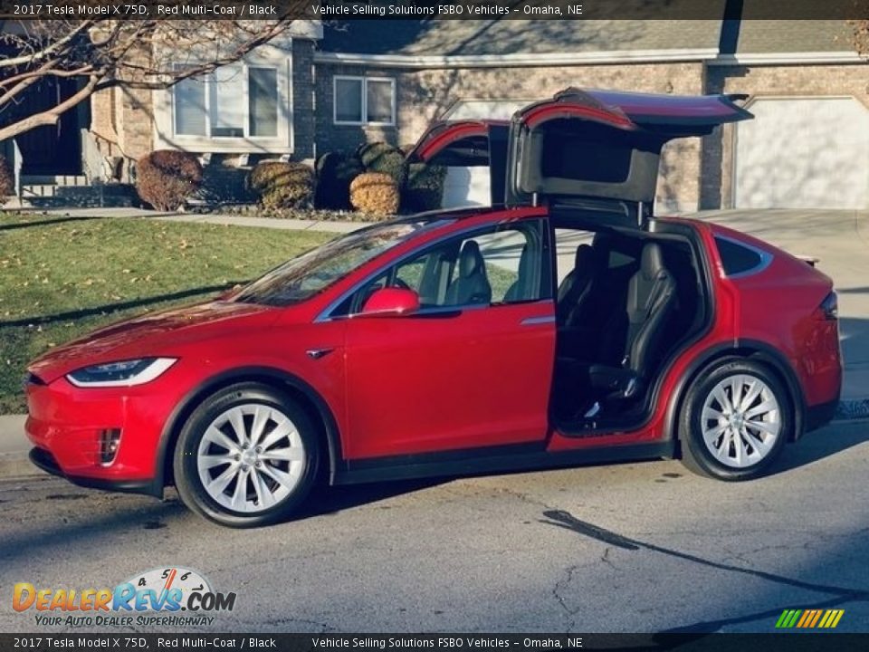 2017 Tesla Model X 75D Red Multi-Coat / Black Photo #5