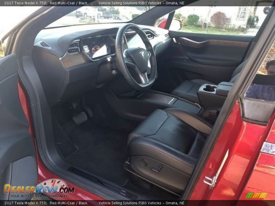 2017 Tesla Model X 75D Red Multi-Coat / Black Photo #6