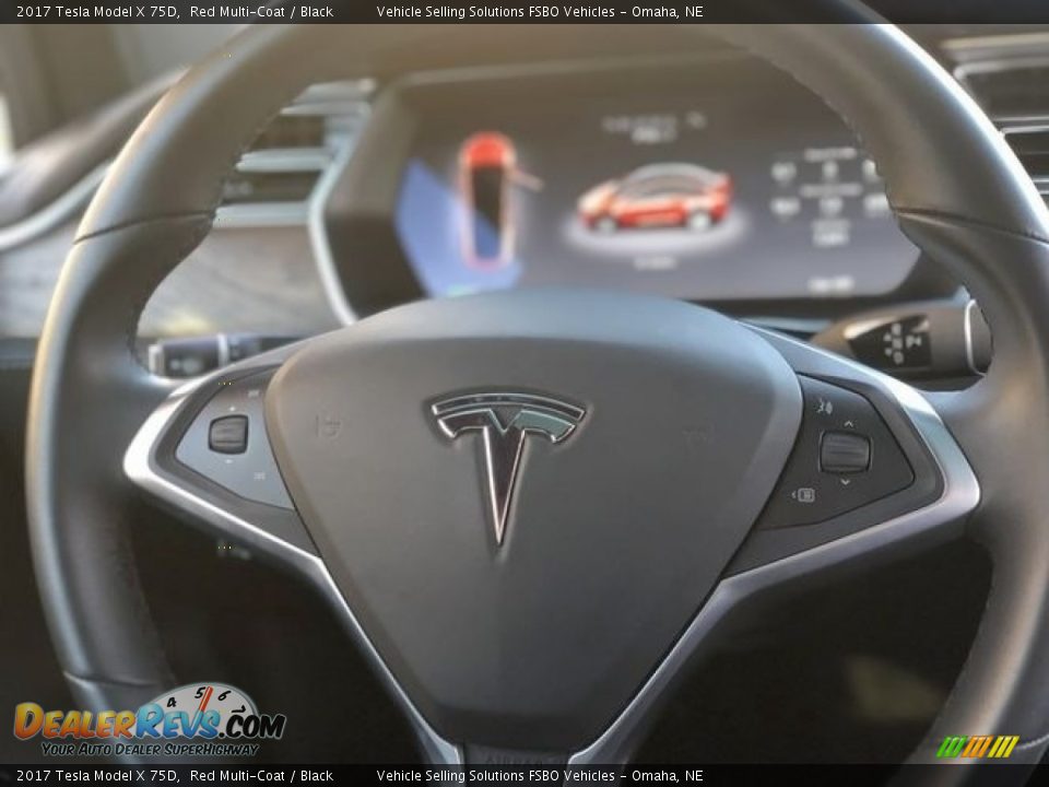 2017 Tesla Model X 75D Red Multi-Coat / Black Photo #10