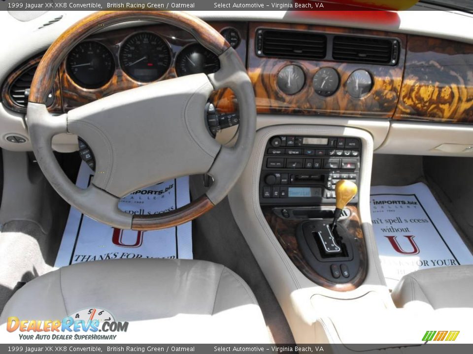 1999 Jaguar XK XK8 Convertible British Racing Green / Oatmeal Photo #15