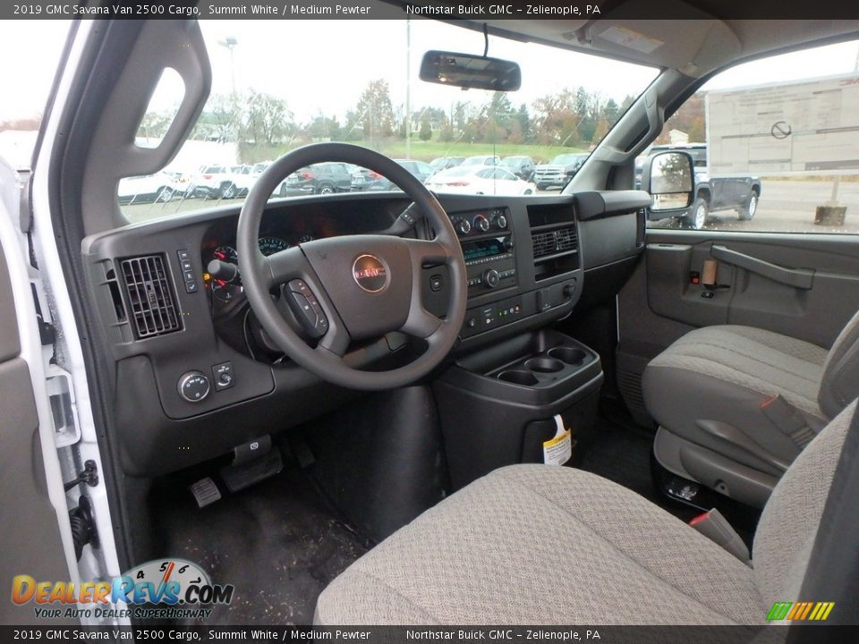 Medium Pewter Interior - 2019 GMC Savana Van 2500 Cargo Photo #14