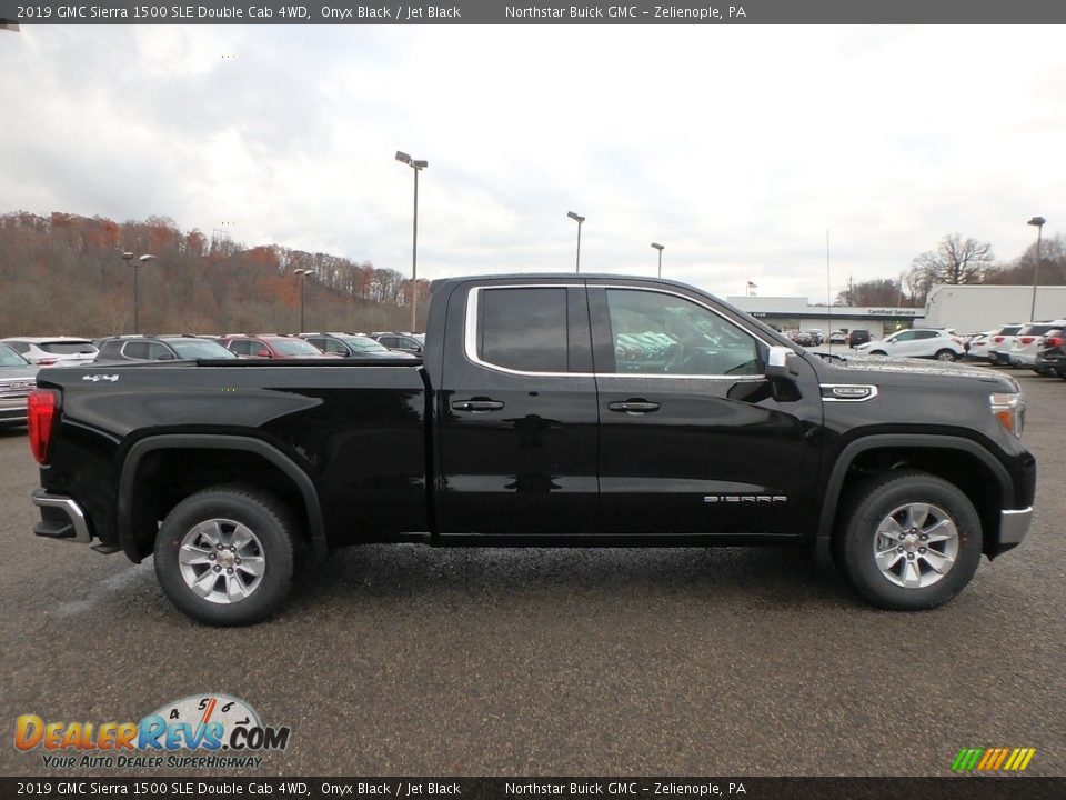 Onyx Black 2019 GMC Sierra 1500 SLE Double Cab 4WD Photo #4