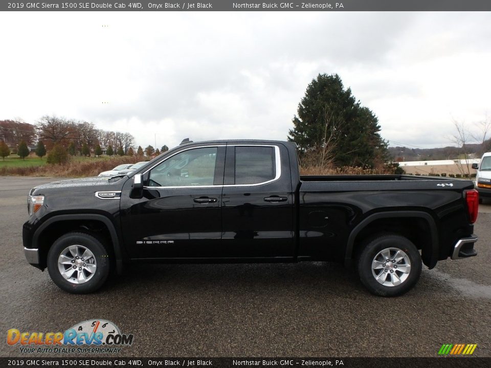 2019 GMC Sierra 1500 SLE Double Cab 4WD Onyx Black / Jet Black Photo #8