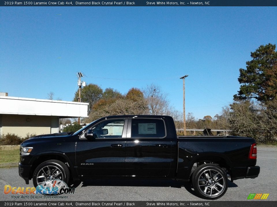 2019 Ram 1500 Laramie Crew Cab 4x4 Diamond Black Crystal Pearl / Black Photo #1