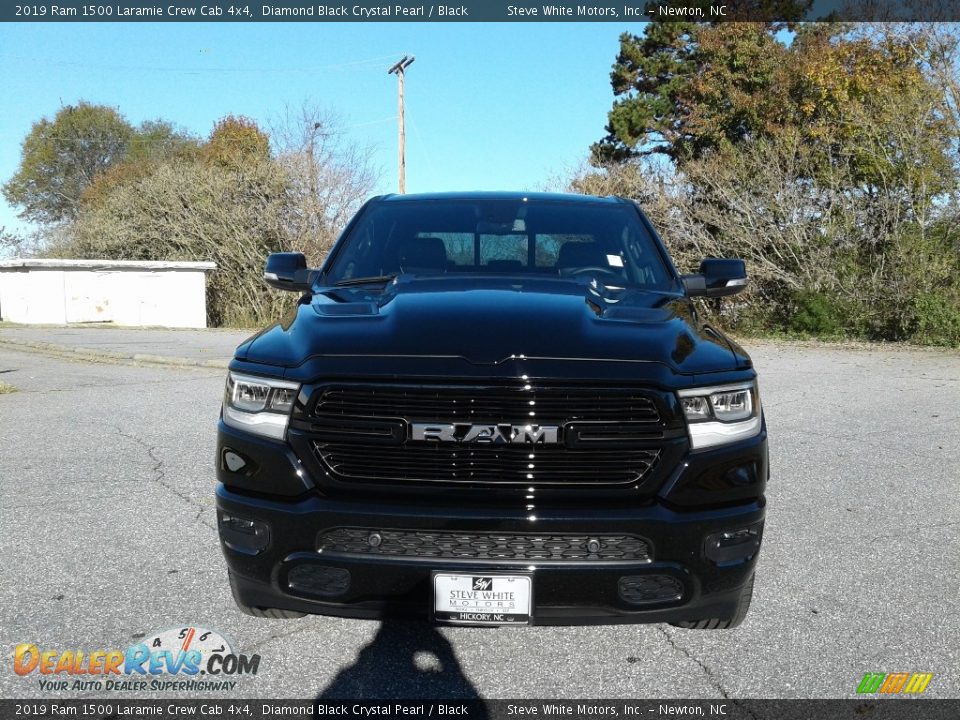 2019 Ram 1500 Laramie Crew Cab 4x4 Diamond Black Crystal Pearl / Black Photo #3
