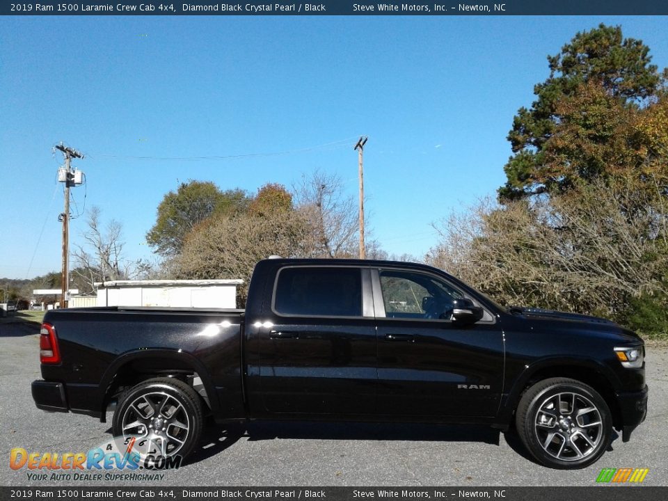 2019 Ram 1500 Laramie Crew Cab 4x4 Diamond Black Crystal Pearl / Black Photo #5