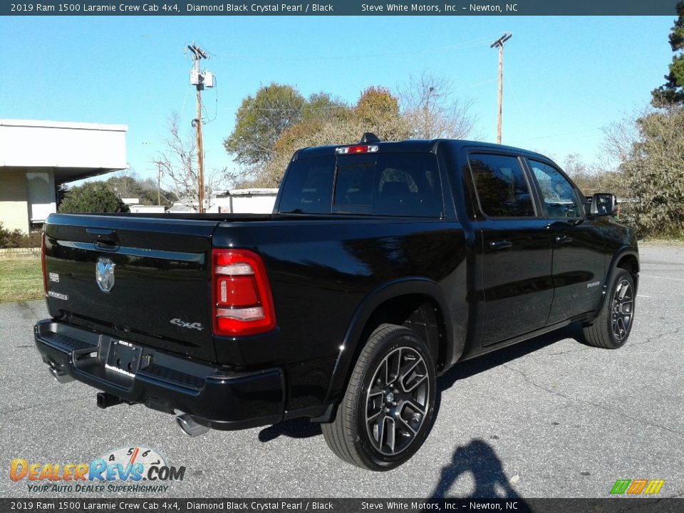 2019 Ram 1500 Laramie Crew Cab 4x4 Diamond Black Crystal Pearl / Black Photo #6