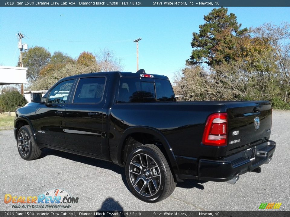 2019 Ram 1500 Laramie Crew Cab 4x4 Diamond Black Crystal Pearl / Black Photo #8