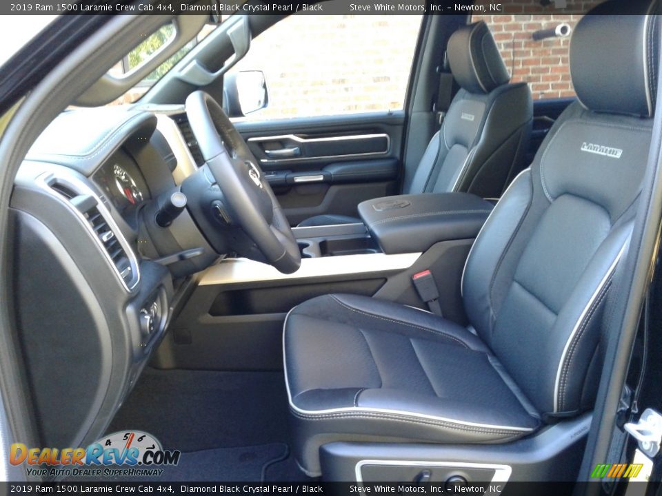 2019 Ram 1500 Laramie Crew Cab 4x4 Diamond Black Crystal Pearl / Black Photo #10