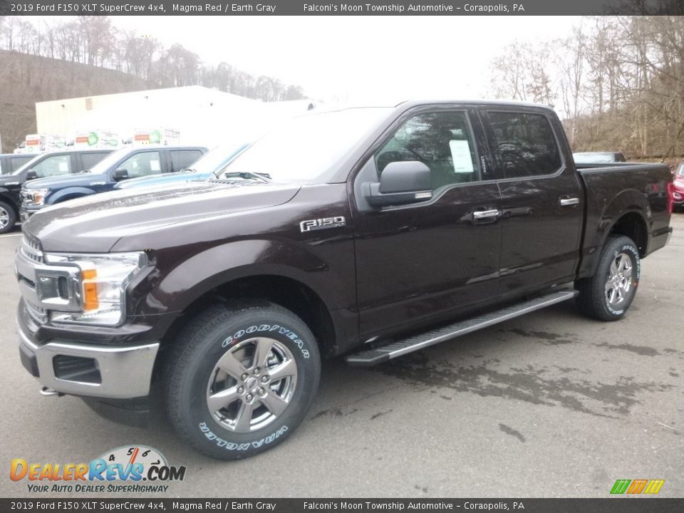 2019 Ford F150 XLT SuperCrew 4x4 Magma Red / Earth Gray Photo #2