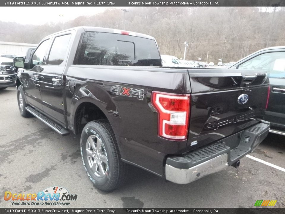 2019 Ford F150 XLT SuperCrew 4x4 Magma Red / Earth Gray Photo #3