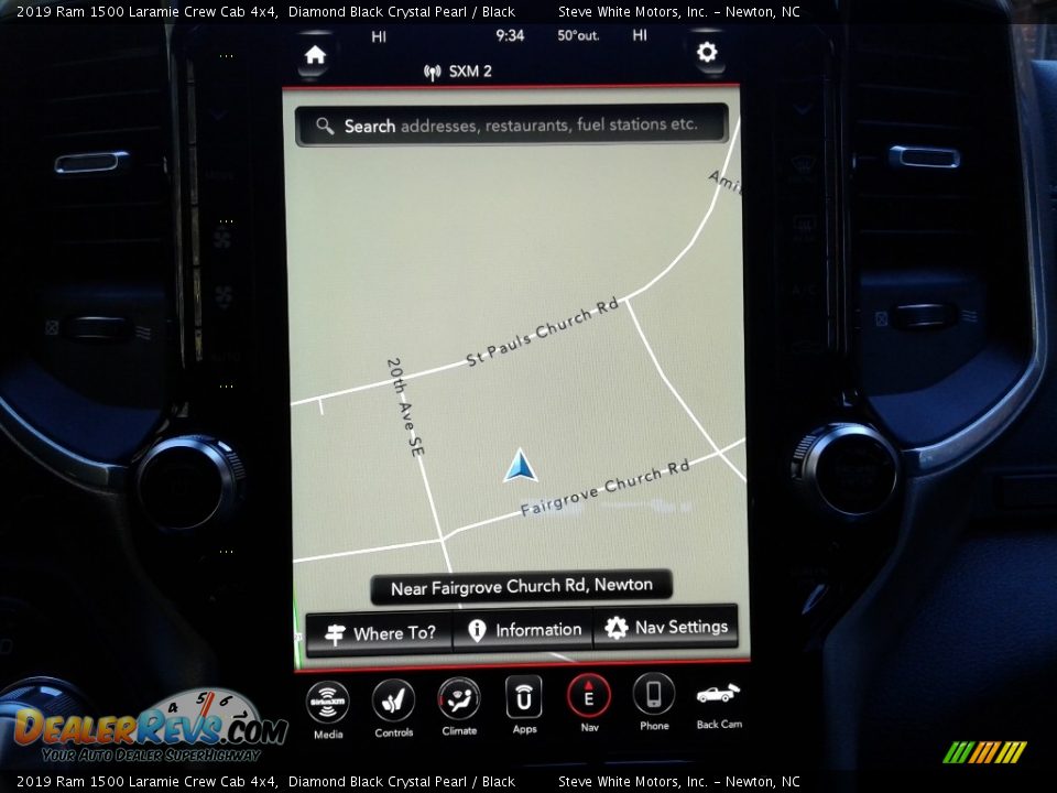 2019 Ram 1500 Laramie Crew Cab 4x4 Diamond Black Crystal Pearl / Black Photo #27