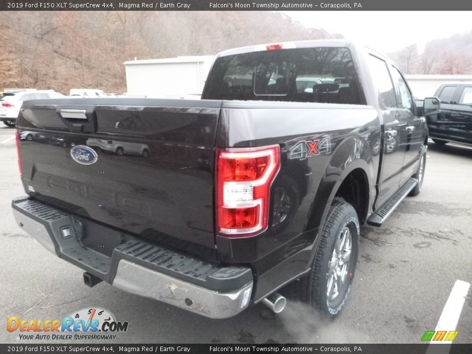 2019 Ford F150 XLT SuperCrew 4x4 Magma Red / Earth Gray Photo #5