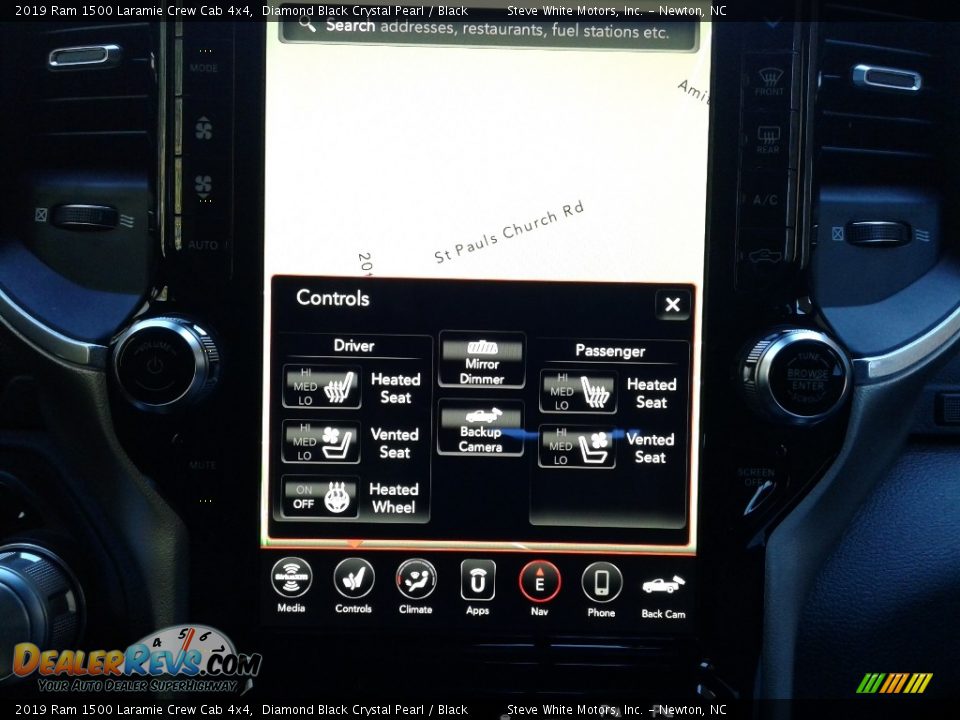 2019 Ram 1500 Laramie Crew Cab 4x4 Diamond Black Crystal Pearl / Black Photo #28