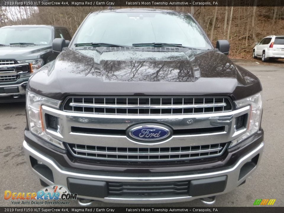 2019 Ford F150 XLT SuperCrew 4x4 Magma Red / Earth Gray Photo #7
