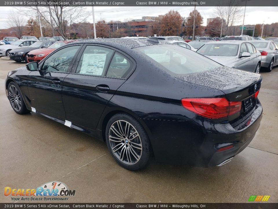 2019 BMW 5 Series 540i xDrive Sedan Carbon Black Metallic / Cognac Photo #2
