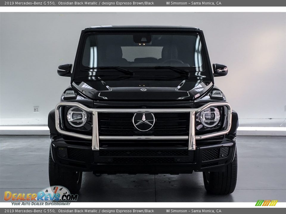 2019 Mercedes-Benz G 550 Obsidian Black Metallic / designo Espresso Brown/Black Photo #2