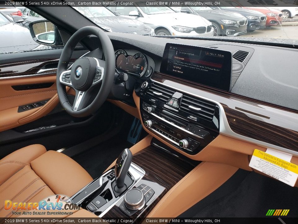 2019 BMW 5 Series 540i xDrive Sedan Carbon Black Metallic / Cognac Photo #4