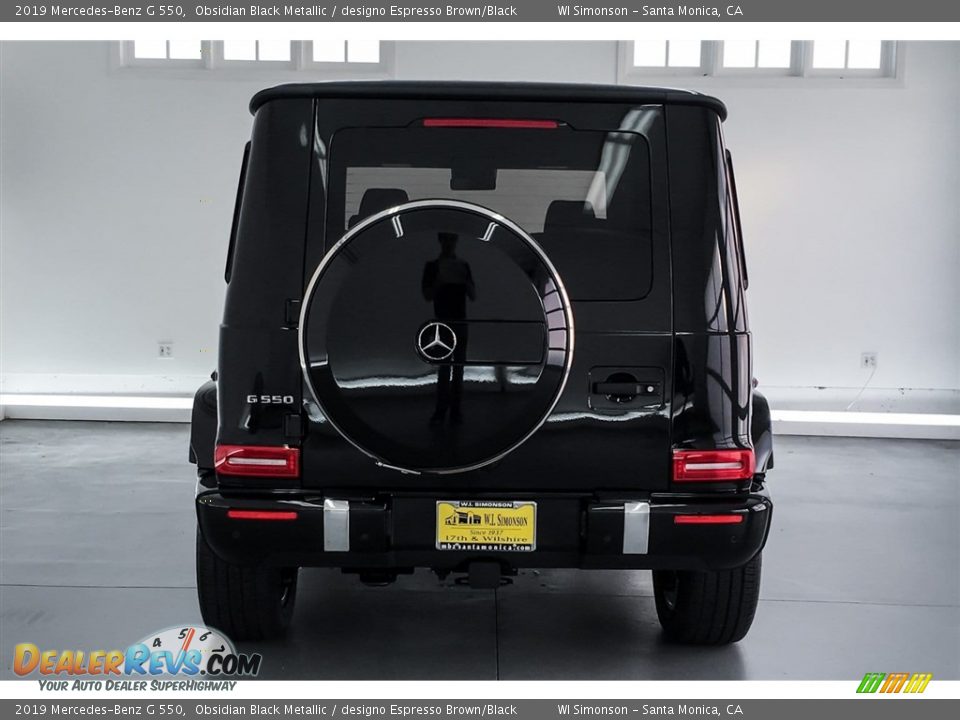 2019 Mercedes-Benz G 550 Obsidian Black Metallic / designo Espresso Brown/Black Photo #3