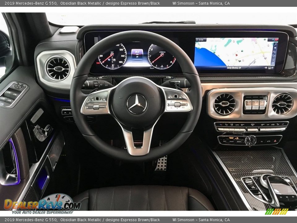 2019 Mercedes-Benz G 550 Obsidian Black Metallic / designo Espresso Brown/Black Photo #4