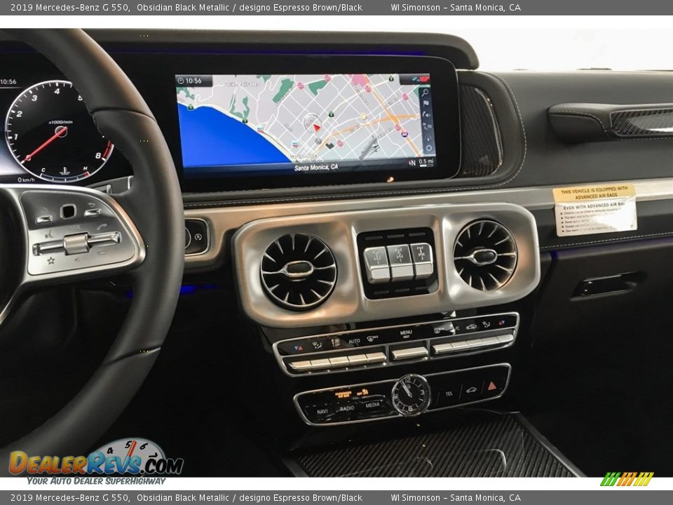 2019 Mercedes-Benz G 550 Obsidian Black Metallic / designo Espresso Brown/Black Photo #5