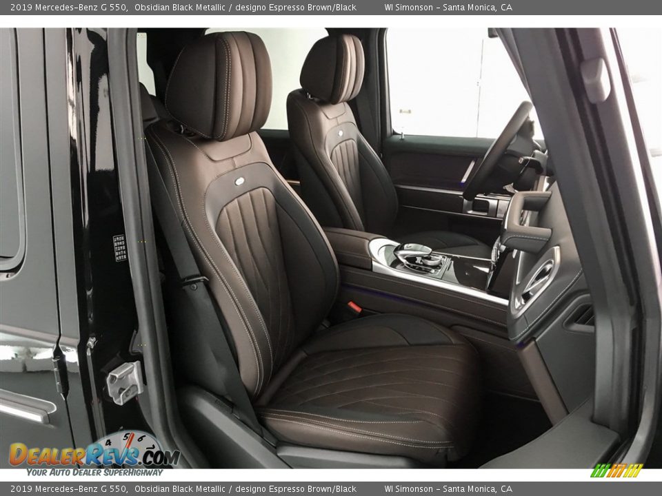 2019 Mercedes-Benz G 550 Obsidian Black Metallic / designo Espresso Brown/Black Photo #6