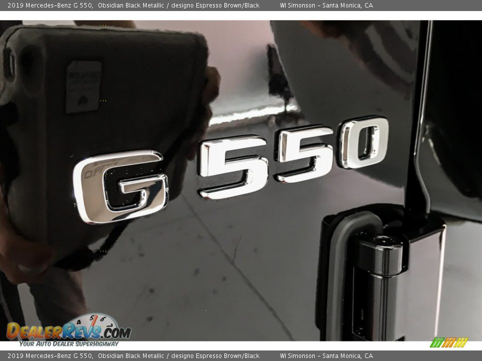 2019 Mercedes-Benz G 550 Obsidian Black Metallic / designo Espresso Brown/Black Photo #7