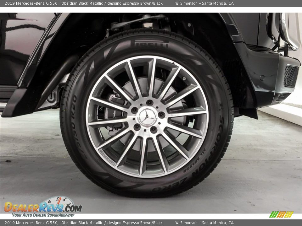 2019 Mercedes-Benz G 550 Obsidian Black Metallic / designo Espresso Brown/Black Photo #8