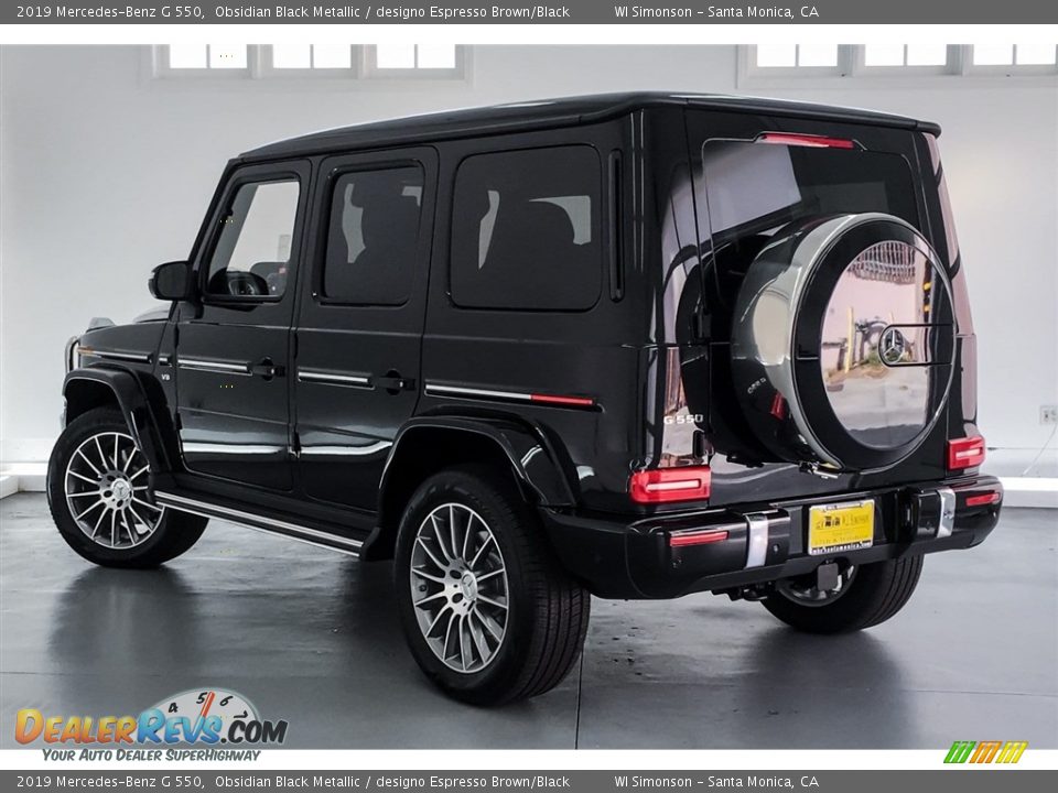2019 Mercedes-Benz G 550 Obsidian Black Metallic / designo Espresso Brown/Black Photo #10