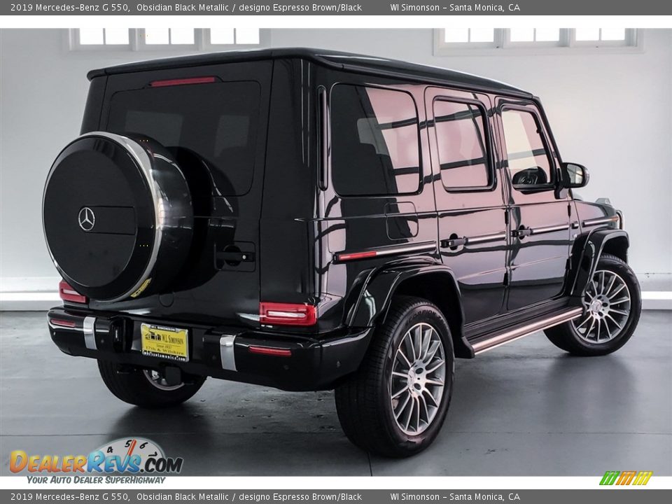 2019 Mercedes-Benz G 550 Obsidian Black Metallic / designo Espresso Brown/Black Photo #16