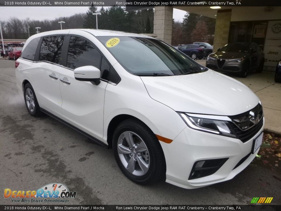 2018 Honda Odyssey EX-L White Diamond Pearl / Mocha Photo #3