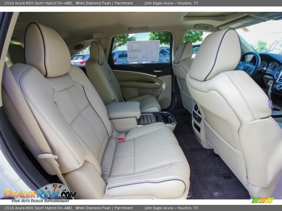 2019 Acura MDX Sport Hybrid SH-AWD White Diamond Pearl / Parchment Photo #23