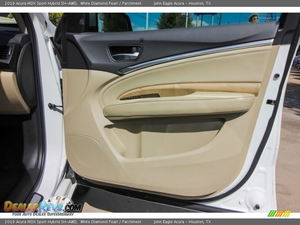 2019 Acura MDX Sport Hybrid SH-AWD White Diamond Pearl / Parchment Photo #24