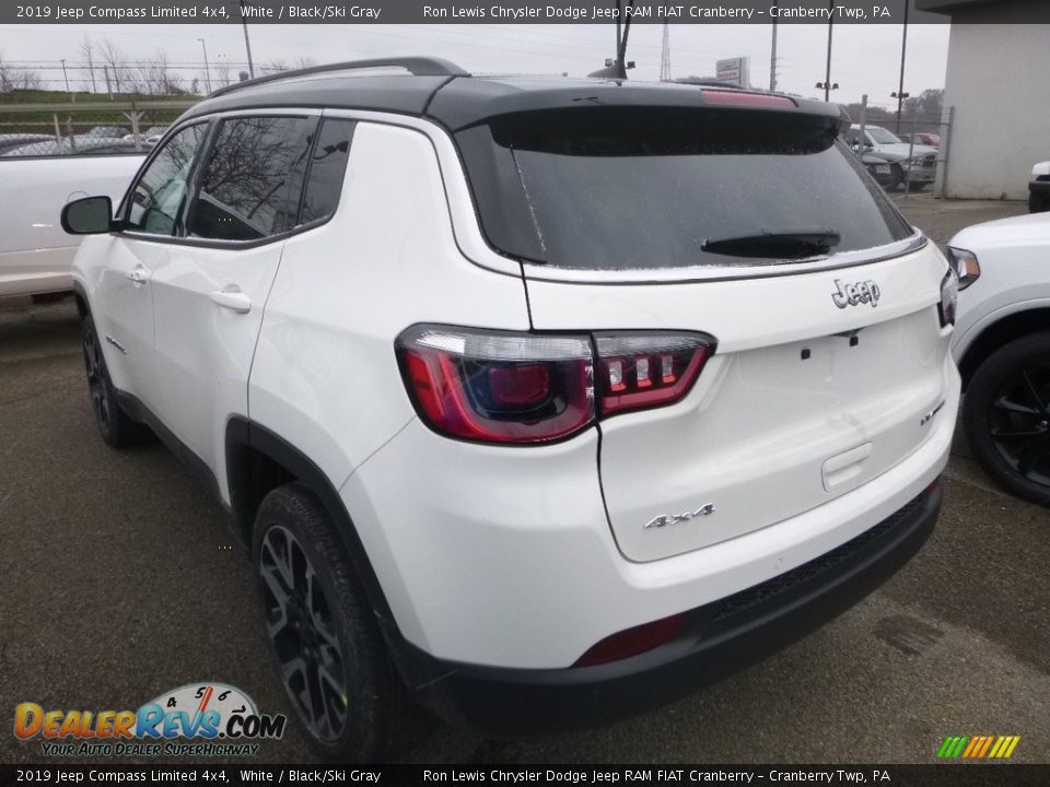 2019 Jeep Compass Limited 4x4 White / Black/Ski Gray Photo #3