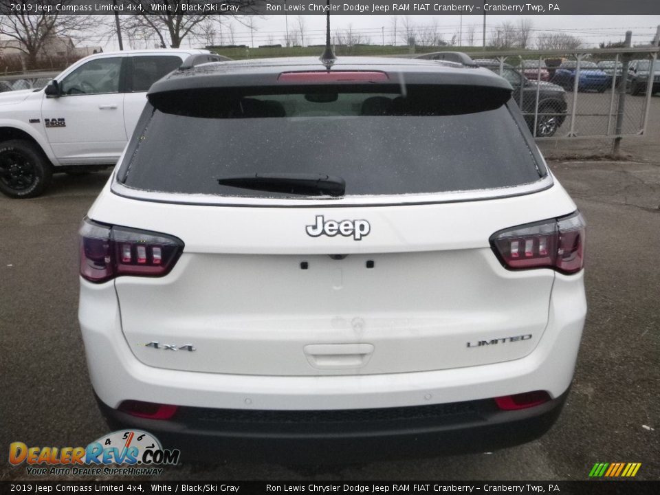2019 Jeep Compass Limited 4x4 White / Black/Ski Gray Photo #4