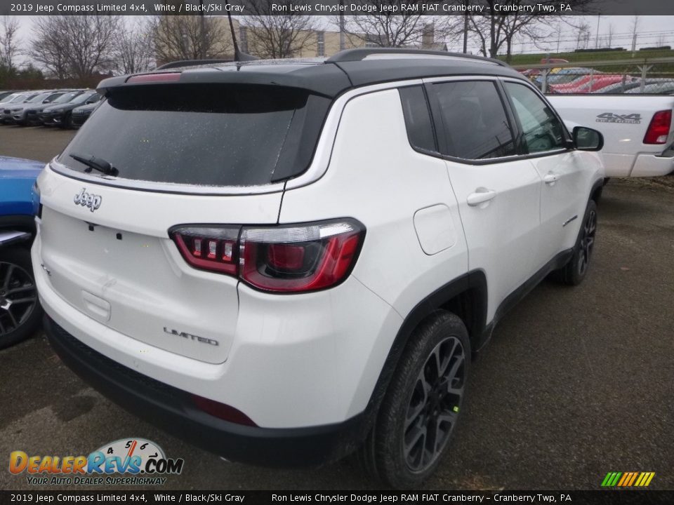 2019 Jeep Compass Limited 4x4 White / Black/Ski Gray Photo #5