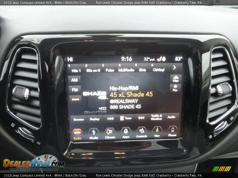 2019 Jeep Compass Limited 4x4 White / Black/Ski Gray Photo #16