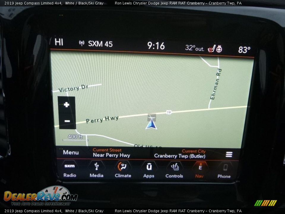 2019 Jeep Compass Limited 4x4 White / Black/Ski Gray Photo #17