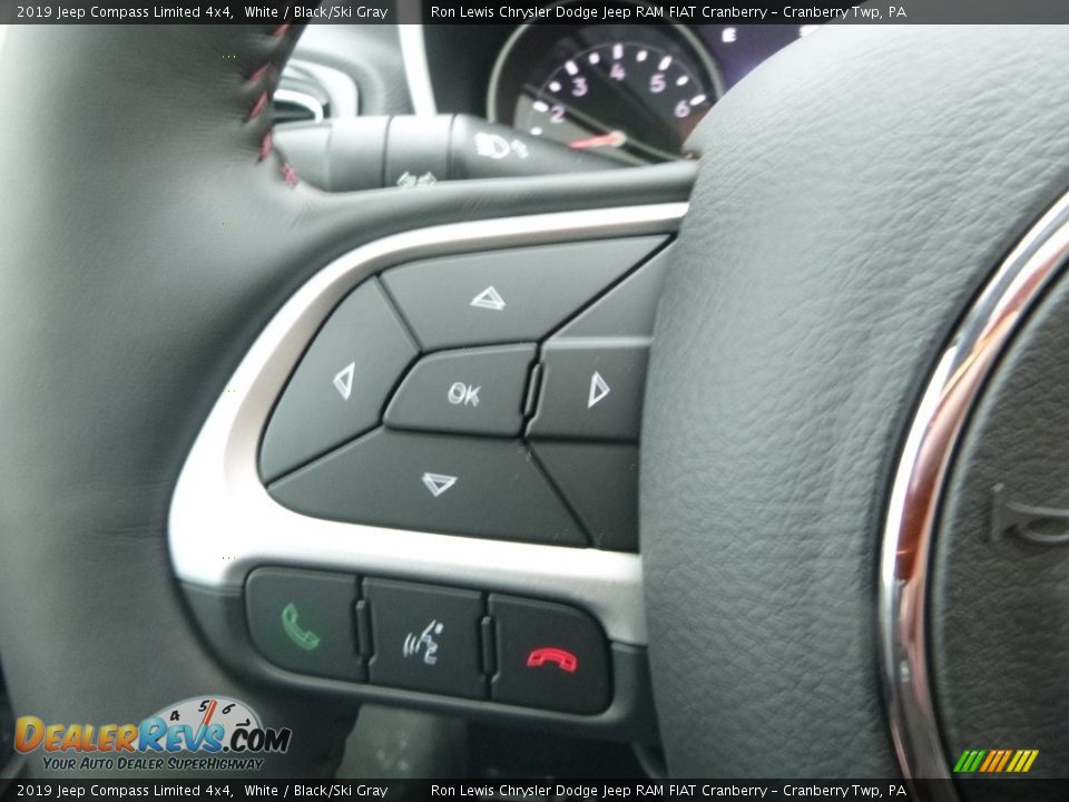 2019 Jeep Compass Limited 4x4 White / Black/Ski Gray Photo #20