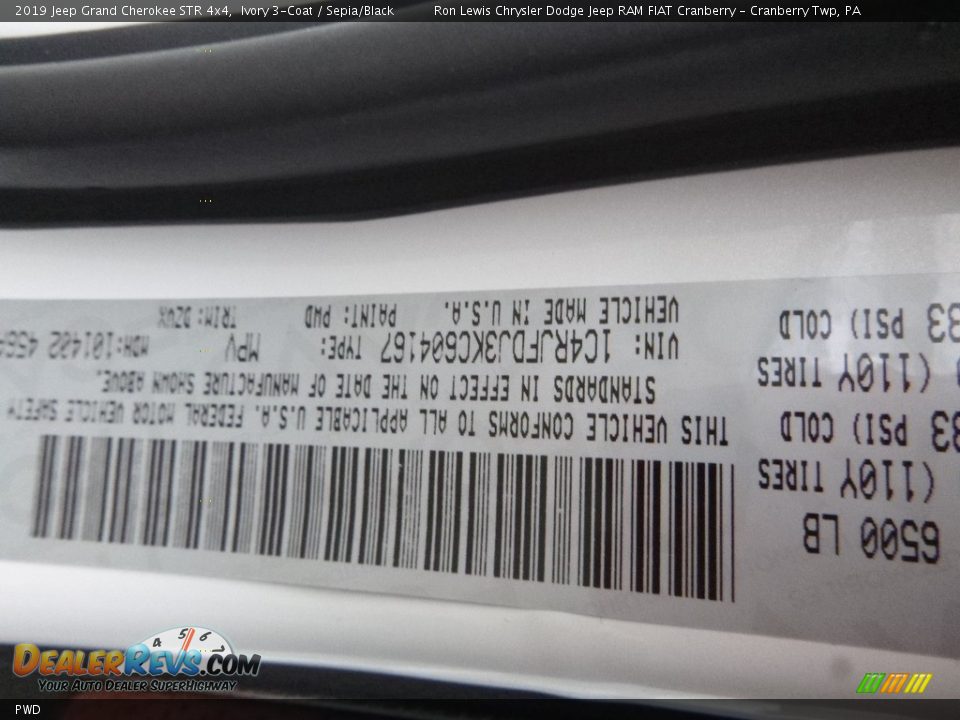 Jeep Color Code PWD Ivory 3-Coat