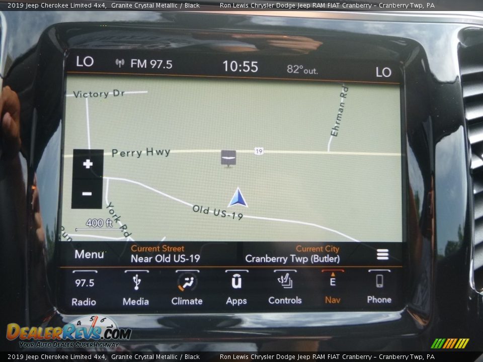 2019 Jeep Cherokee Limited 4x4 Granite Crystal Metallic / Black Photo #18