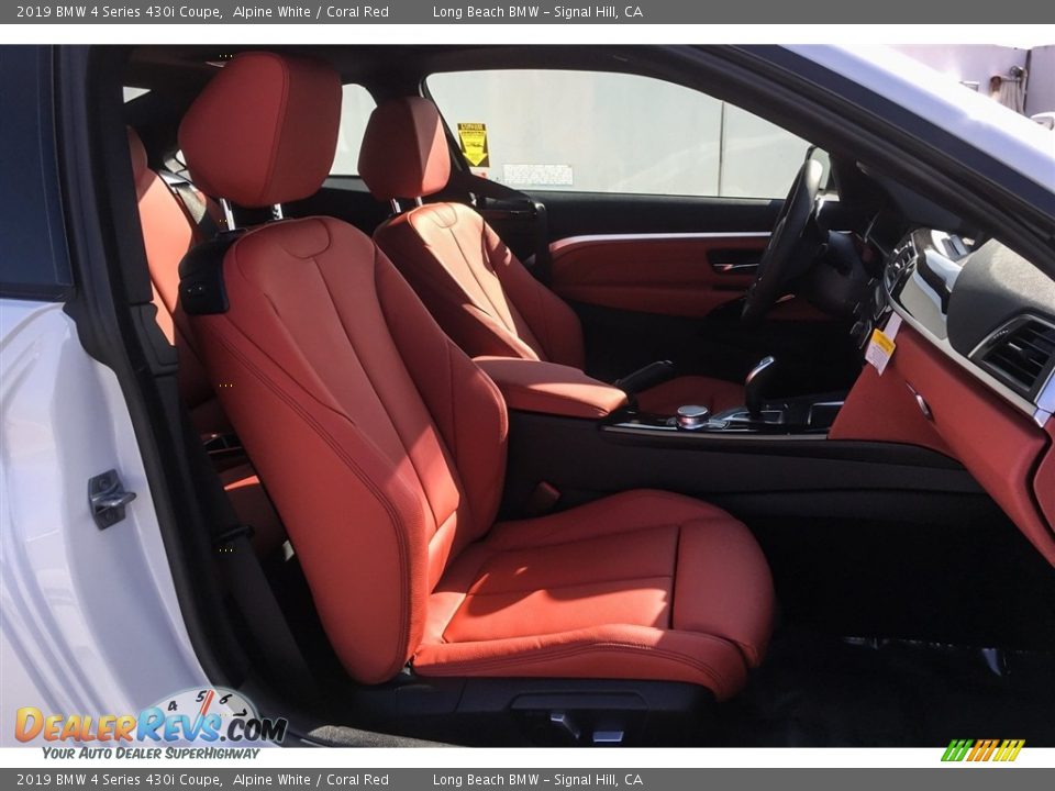 2019 BMW 4 Series 430i Coupe Alpine White / Coral Red Photo #5